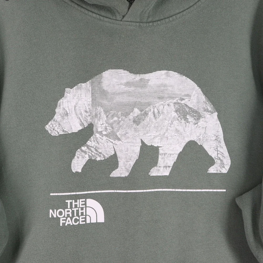 North Face Bear Graphic Hoodie Mens‎ XL Grizzly Mountain Print Pullover Outdoor